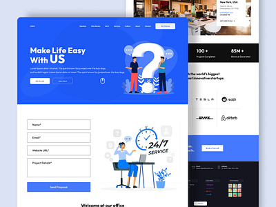 Landing Page UI Design branding design graphic design homepage land landing design landing page m ui web web landing page website website design