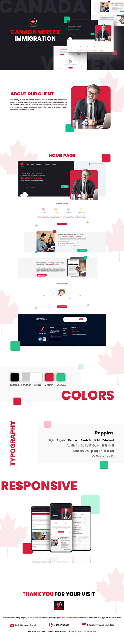 Canada Vertex - Website for Immigration Advisors and Consultants design graphic graphic design icon illustration immigration logo php typography ui ux web design web development website website design website development wordpress wordpress design wordpress development wordpress website