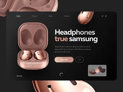 Samsung headphones designer figma headphones landing landing page samsung samsung headphones tilda web design webdesigner