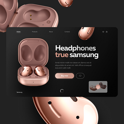 Samsung headphones designer figma headphones landing landing page samsung samsung headphones tilda web design webdesigner