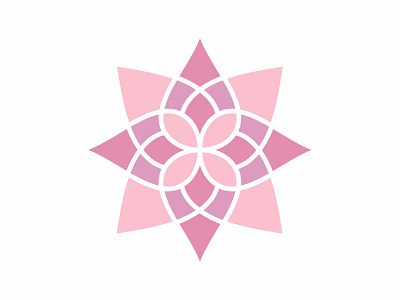 Flower Life Lotus Pattern Logo beautiful brand design fashion logo feminine floral flower flower logo icon identity illustration life logo lotus lotus logo mark minimal pattern pattern design spa