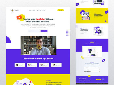 BeeRoll - A video editor SaaS Product design figma homepage landing page marketing saas ui ux video editor webflow website design youtuber