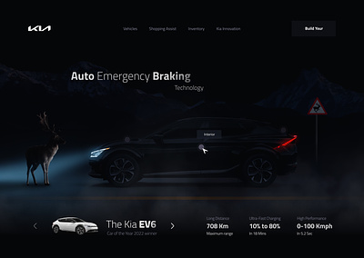 Kia EV6 Website 🔥 auto automobile automotive car dark design drive electric ev6 hybrid kia trend truck ui uidesign uiux vehicle web web design website