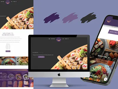 Sushi Restaurant Website Design branding design graphic design illustration logo typography ui ux vector web design