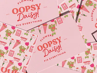 Oopsy Diasy Florist Flower Shop Logo Brand Flower Icons #2 3d art artwork brand pattern branding card design digital art digital illustration flowers free mockup graphic design icon pack illustration illustrations logo mockup pattern ui vector