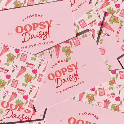 Oopsy Diasy Florist Flower Shop Logo Brand Flower Icons #2 3d art artwork brand pattern branding card design digital art digital illustration flowers free mockup graphic design icon pack illustration illustrations logo mockup pattern ui vector