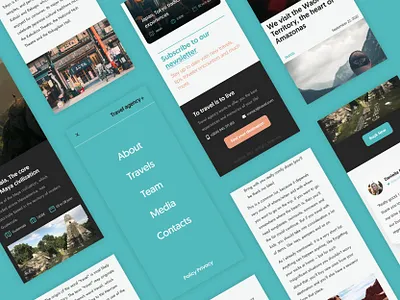 Travel agency website, mobile creative market daily ui dailyui designer figma figma design figma ui grid layout mobile responsive template travel website ui ui design ui designer ui ux uix ux website