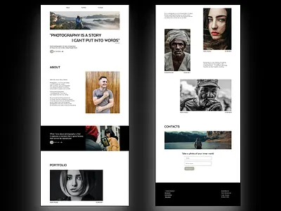Photographer portfolio concept design figma minimalism photo photographer photography portfolio ui ux web design website