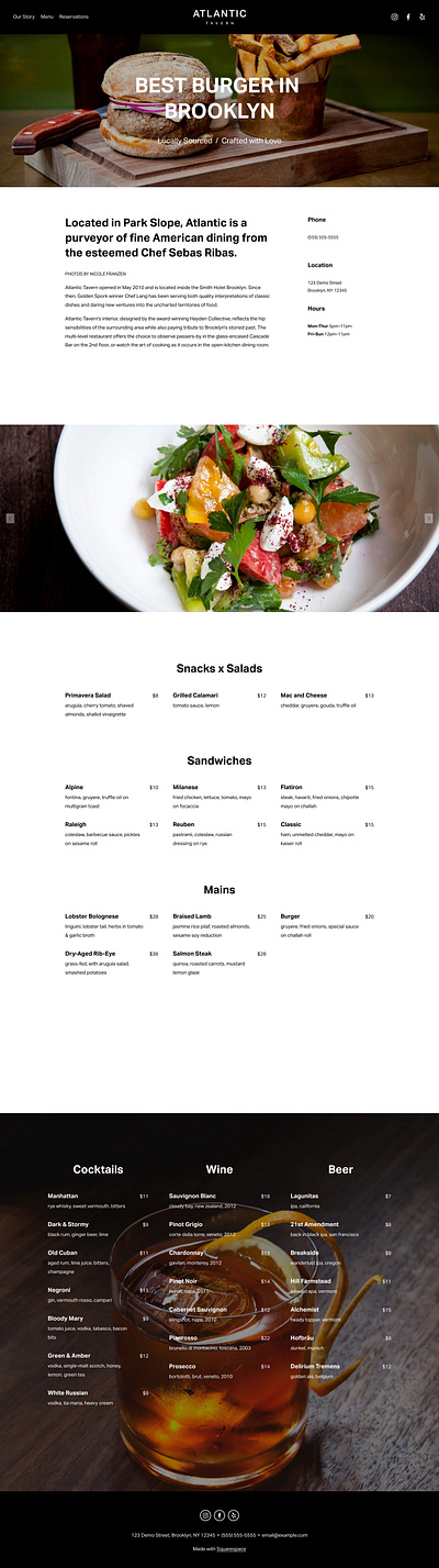 Atlantic - Website Template - Squarespace clean colorful company corporate modern multipurpose multipurpose template photography pitch deck portfolio presentation squarespace squarespace design squarespace template studio template unique web design web development website