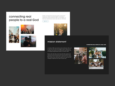 Black and White Sections for Church Website black and white bw church design faith figma god jesus landing landing page mission modern picture ui ux web webflow