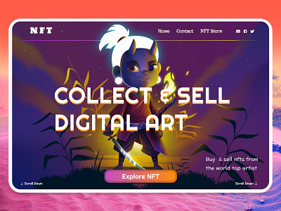 NFT WEBSITE DESIGN CONCEPT a b c crypto d e f design graphic landing page logo marketplace nft nft marketplace page portal shop typography ui uiux ux web webapp website design