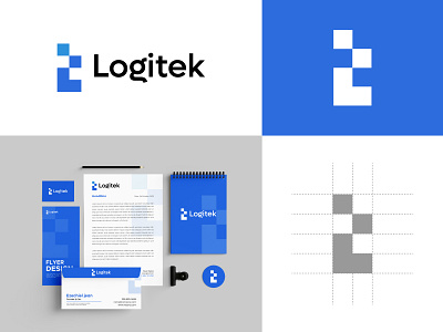 Logitek Modern Logo & Branding design app best logo 2023 best logo dribbble branding design icon illustration logitek logo logo design logofolio logomark logotype mockup modern stationary technology logo vector