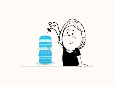 Food adobe illustrator design food girl illustration snack vector
