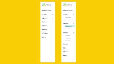 Side Menu Navigation dashboard design finance invoice navigation side navigation ui ux ux design visual design web