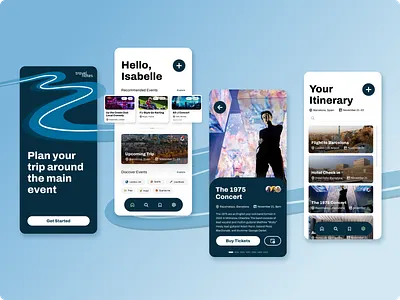 Travel Itinerary Concept app application design illustration itinerary logo minimal travel travelling ui user experience