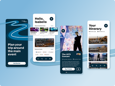 Travel Itinerary Concept app application design illustration itinerary logo minimal travel travelling ui user experience