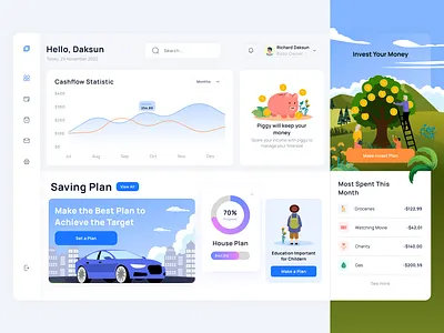 Penduit Financial Planner - Dashboard Desgin app branding dashboard dashboard design design financial financial planner graphic design illustration money planner plann ui ux webapp