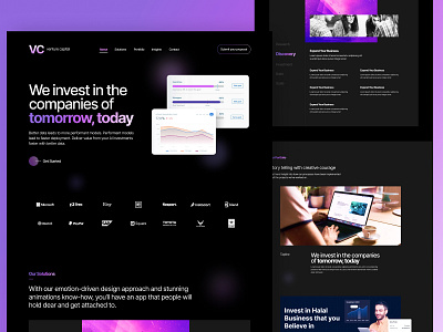 Venture Capital Landing Page digital agency header header design homepage landing landing page marketing agency ui ui design uiux ux web web design website