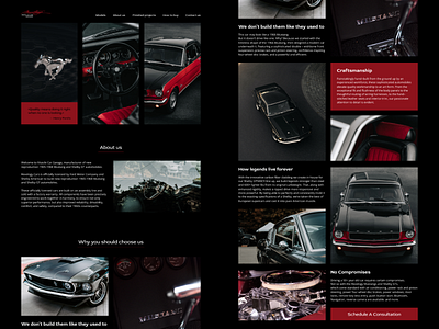 Landing for MUSTANG auto design mustang ui ux webdesign