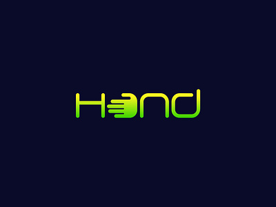 Hand logo creative gradient hand handlogo logo logodesign modern t shirt typography wordmark