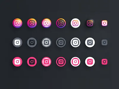 Instagram multicolor icons