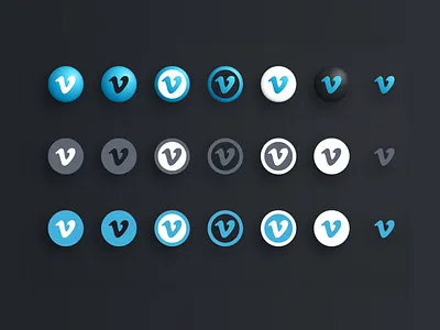 Vimeo multicolor icons