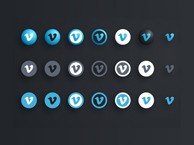 Vimeo multicolor icons