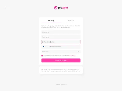 Sign Up / Sign In form login sign up ui ux
