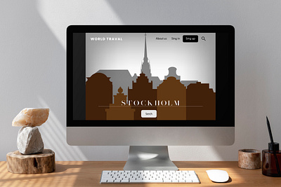 Website Landing Page graphic design illustration silhouette stockholm traval vec vector