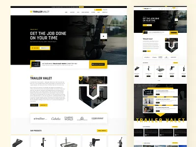 Trailer Valet figma homepage minimalist modern simplicity trailer ui userinterface