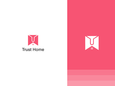 Trust Home branding custom logo design graphic design home logo house icon identity logo logo mark property realestate