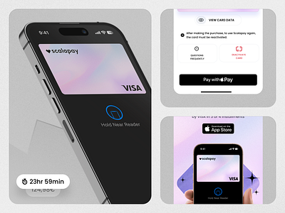 Launch of Scalapay card offline - UI/UX animation app bank branding checkout design interaction logo payments site ui ux web