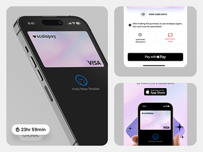 Launch of Scalapay card offline - UI/UX animation app bank branding checkout design interaction logo payments site ui ux web