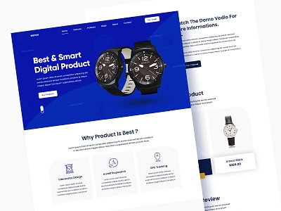 Watch Website Landing Page UI Design | Web Design | Landing Page ecommerce shop ecommerce website landing page smartwatch ui ui design user interface userinterface watch watch landing page watch shop watch store watch web design watch website watch website design watchface wearable web design webdesign website ui design