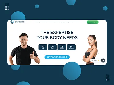 Medical Home Page Design header design home page home page design landing page landing page design medical website ui design ux desing