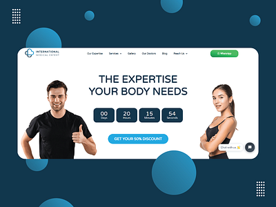 Medical Home Page Design header design home page home page design landing page landing page design medical website ui design ux desing