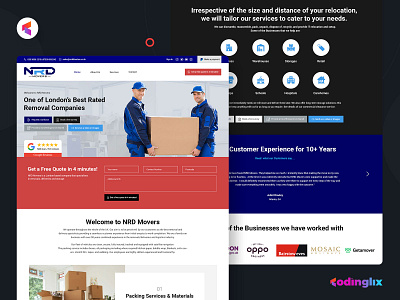 NRD Movers | Web UI dailyui design modern design ui uiux