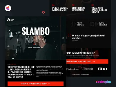 Slambo Media | Web UI dailyui design modern design ui uiux
