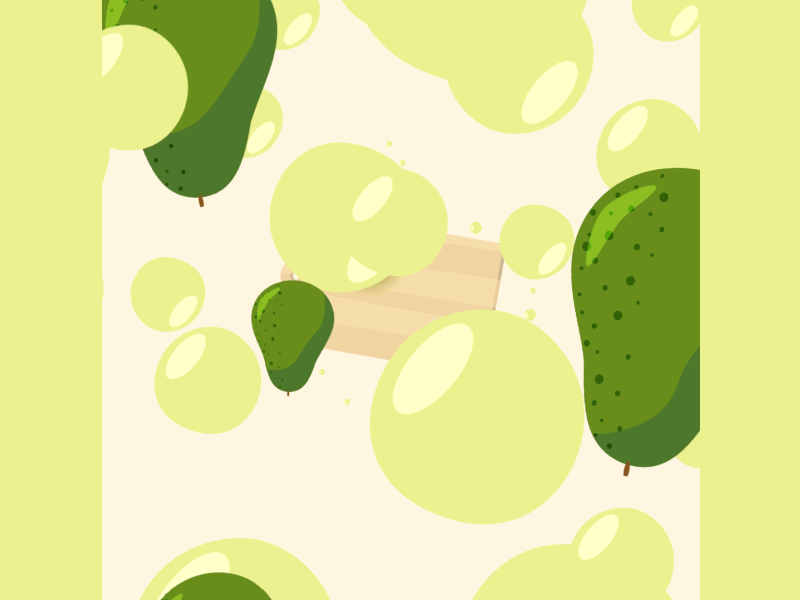Avocado animation motion