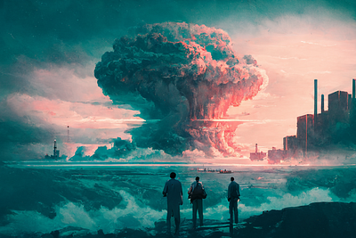Explosion 2 ai art color concept design digital gradient illustration light midjourney minimal painting photoshop simple