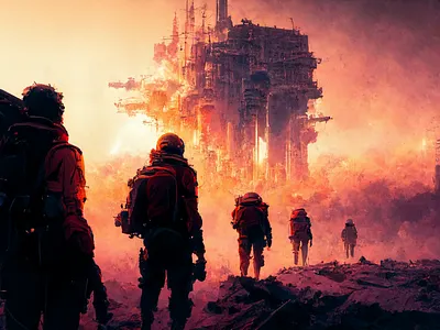 Explosion 4 ai art clean color concept digital gradient illustration light midjourney minimal painting photoshop simple