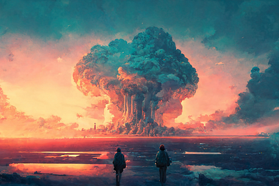 Explosion 1 ai art color concept design digital gradient illustration light midjourney minimal painting photoshop simple