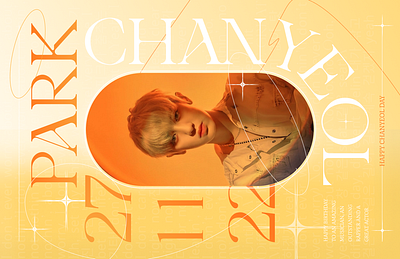 exo chanyeol b-day poster design graphic design illustration typography vector