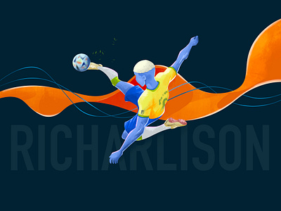 Richarlison iconic goal FIFA 2022 brazil case study digital art fifa 2022 football fun art goal graphic design illustration ipad drawing player richarlison timelapse