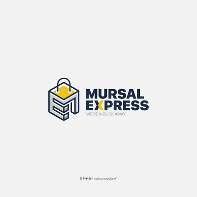 Mursal Express | Logo design arabic box calligraphy design logo logo design logo type logos m letter mark mohammadfarik typography