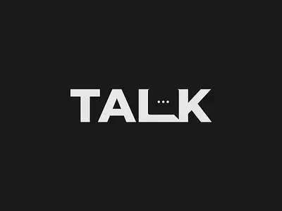 Talk logo concept brand identity branding chat illustrator logo minimalist talk typography vector wordmark