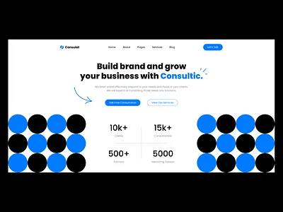 Consulting website 3d animation branding business design graphic design illustration logo motion graphics ui uiux uiuxdesign ux vector web webdesign