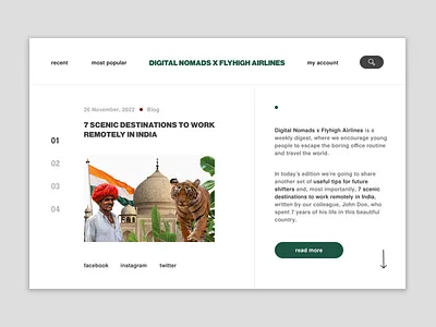 Remote work article article design ui ux