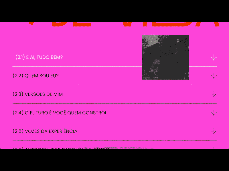 Projeto de Vida Exhibition Site animation graphic design logo motion graphics ui