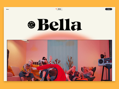 Bella Ecom Landing Page ae animation branding design ecommerce fashion flat landing page minimal motion graphics shop ui ux web website